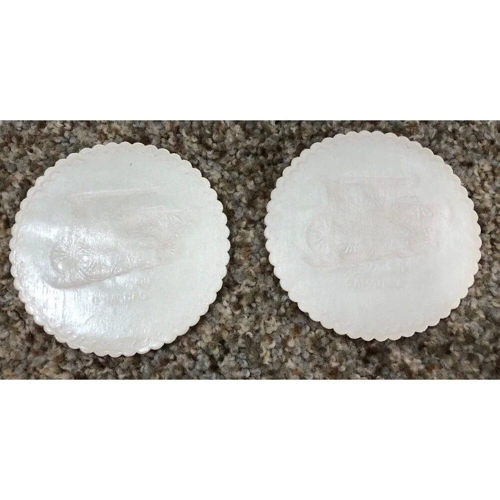 VTG Paper Drink Coasters 1960s 70s MCM 2Pack The Bahamas ￼NOS PARTY USA